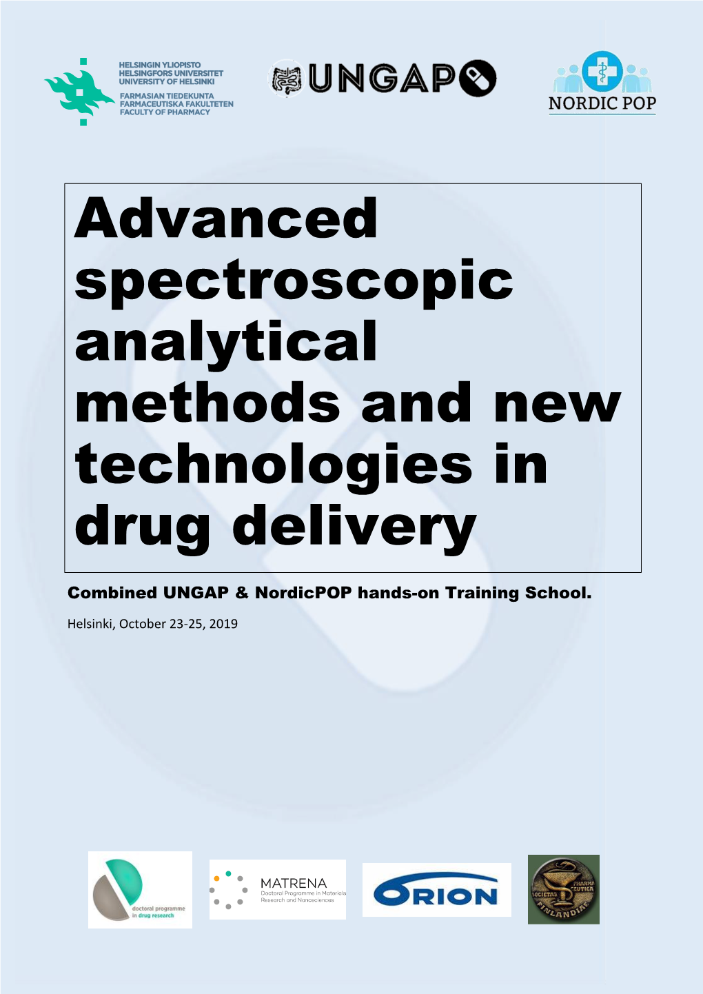 Advanced Spectroscopic Analytical Methods and New Technologies In