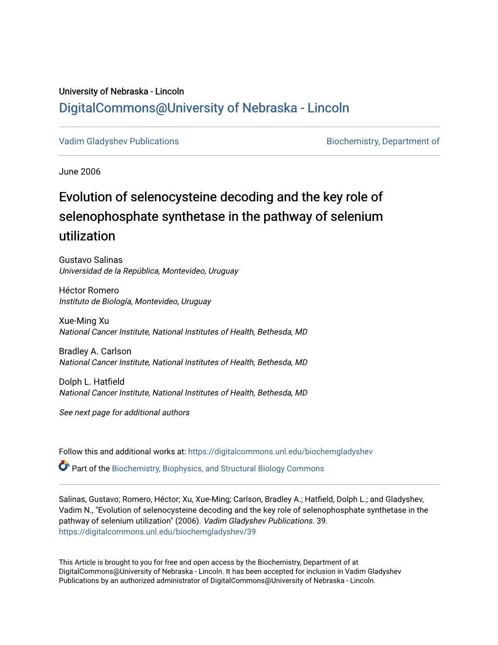 Evolution of Selenocysteine Decoding and the Key Role of Selenophosphate Synthetase in the Pathway of Selenium Utilization