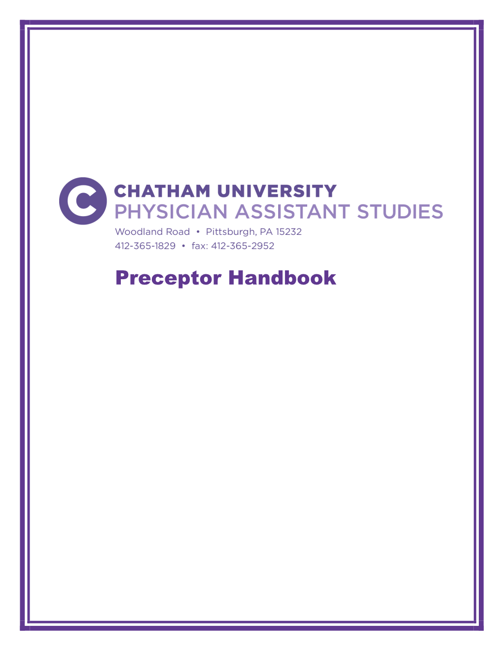 Preceptor Handbook