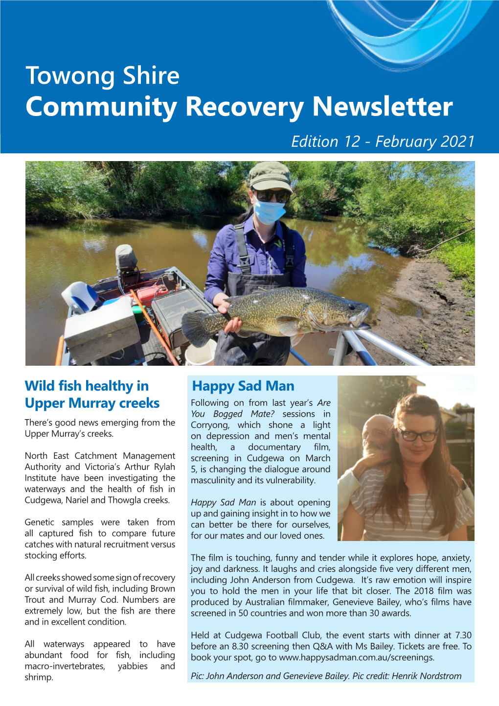 Towong Shire Community Recovery Newsletter Edition 12 - February 2021