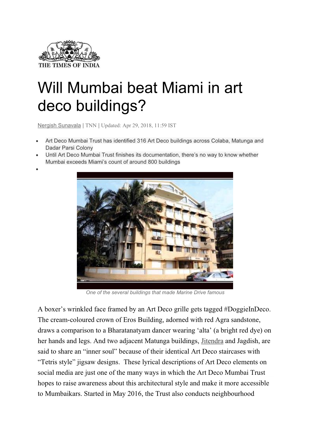 Will Mumbai Beat Miami in Art Deco Buildings?