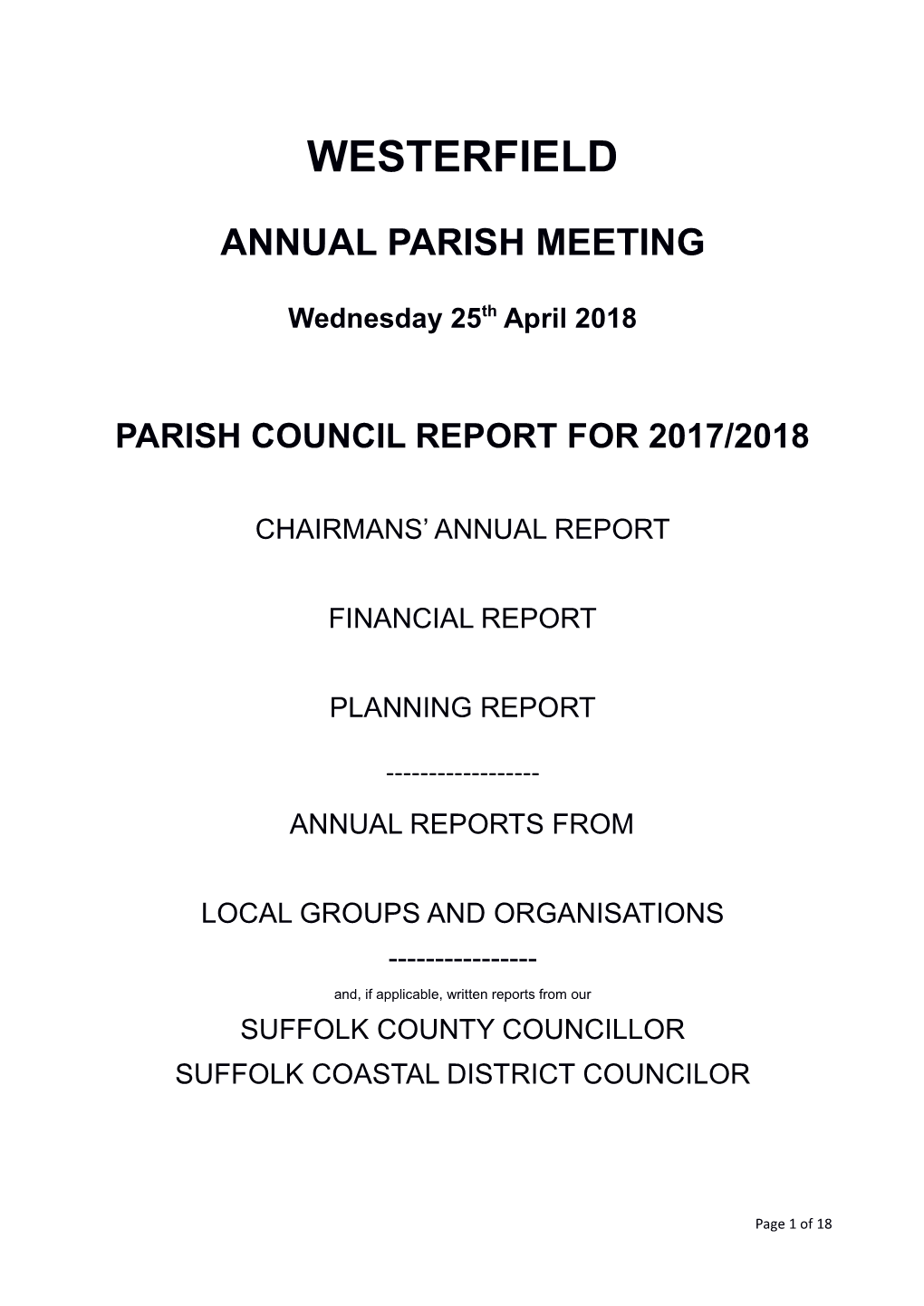 Annual Parish Meeting