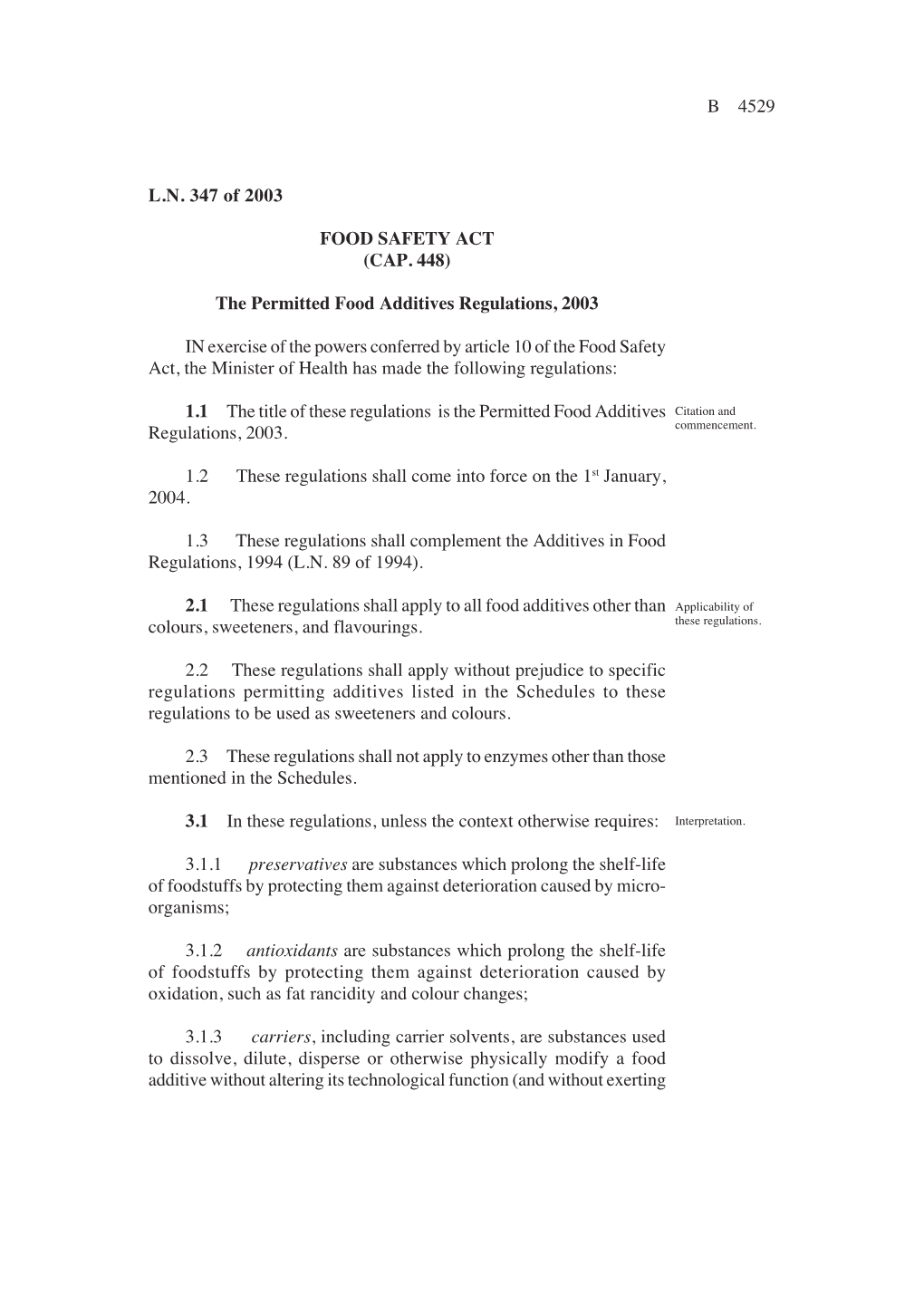 230560 Food Additives