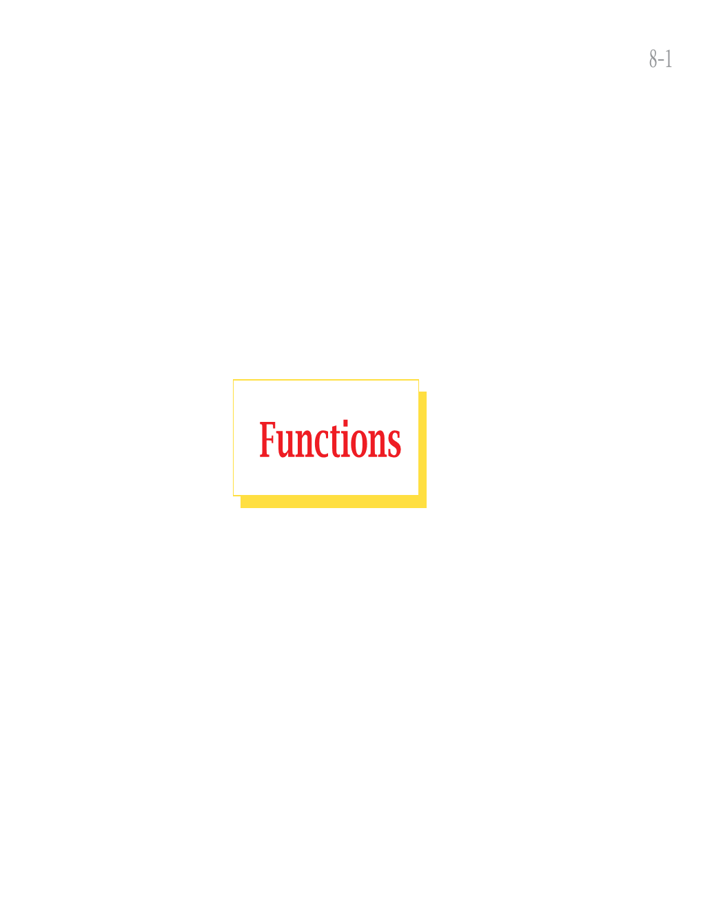 Functions 8–2