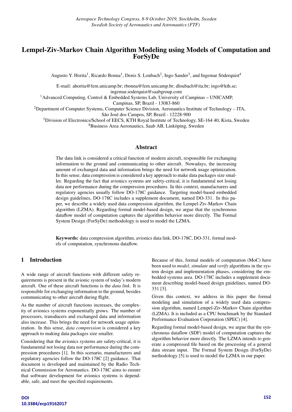 Lempel-Ziv-Markov Chain Algorithm Modeling Using Models of Computation and Forsyde