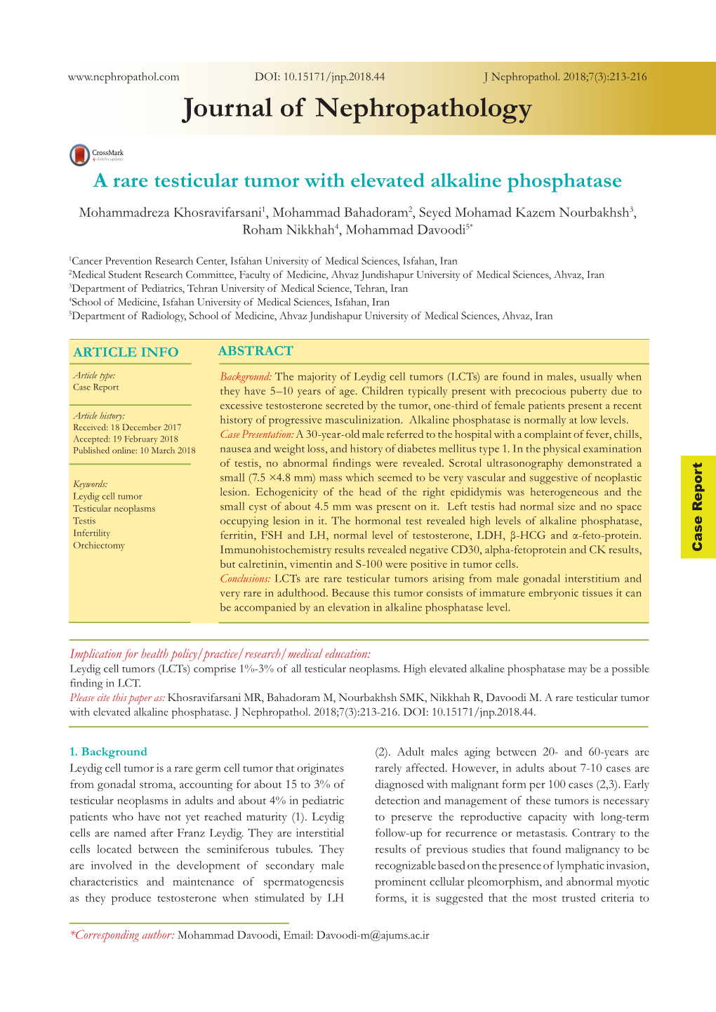 Journal of Nephropathology