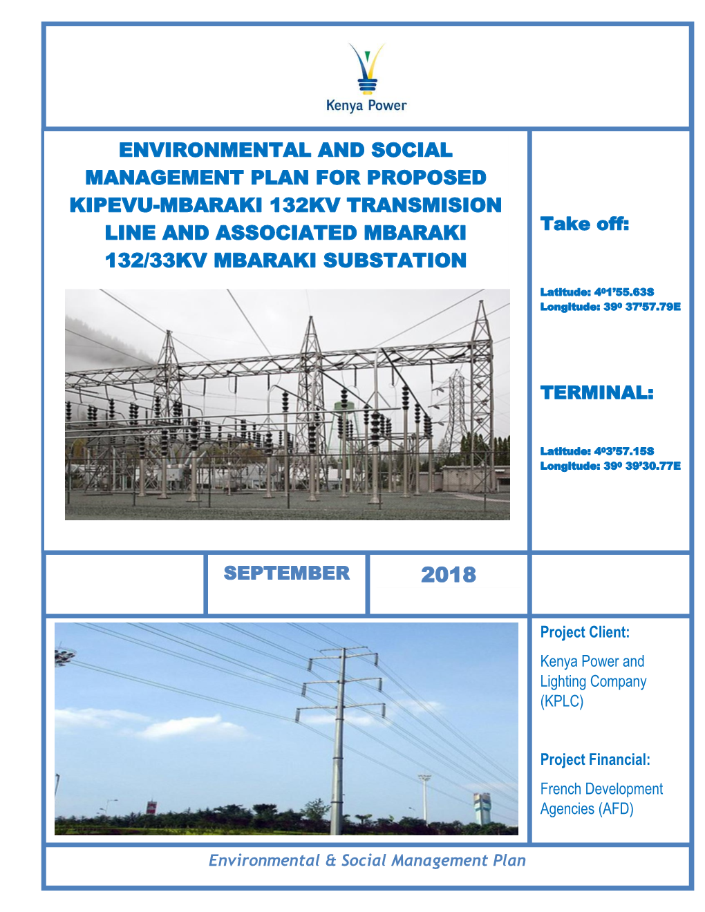 LOT 2 Kipevu- Mbaraki Environmental and Social Management Plan.Pdf