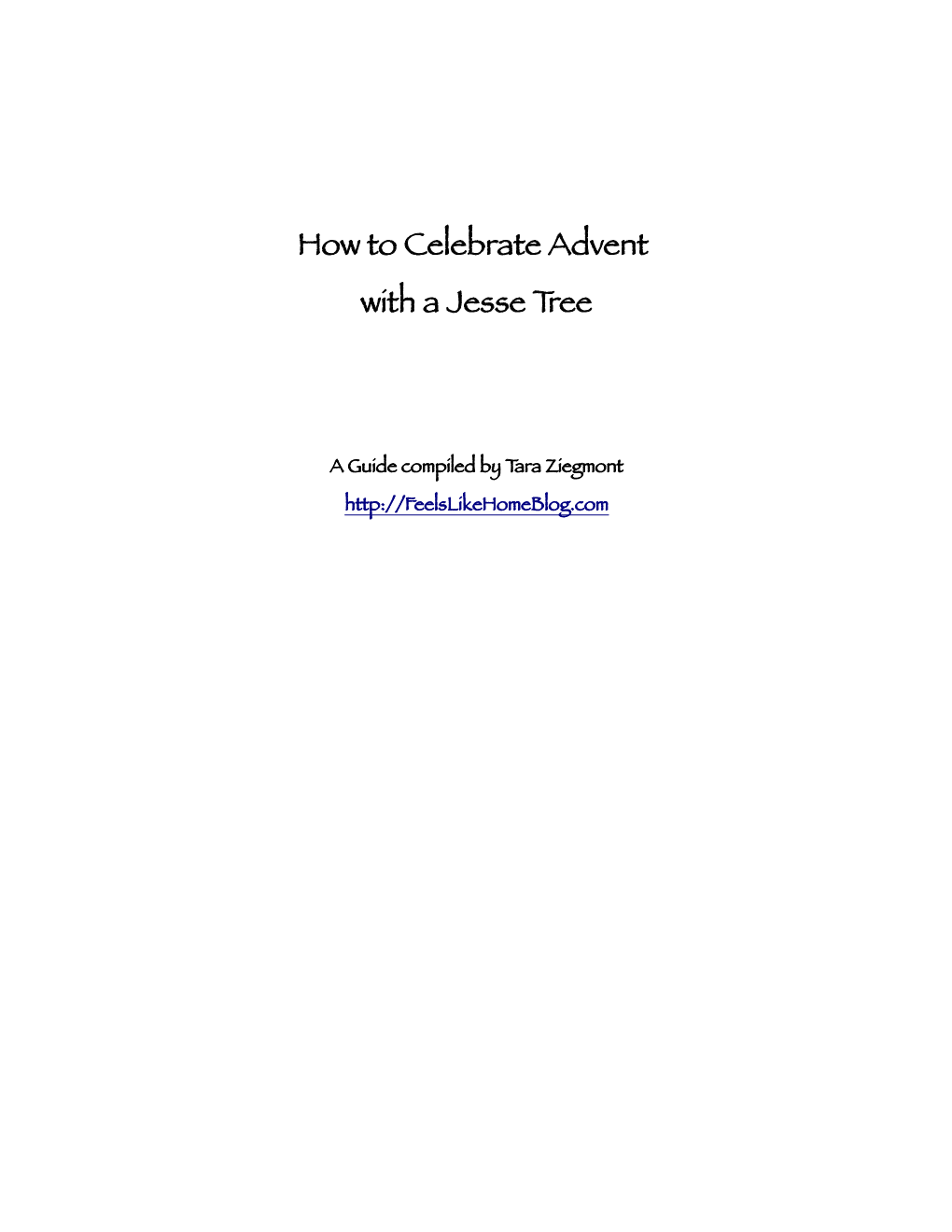 How to Celebrate Advent with a Jesse Tree
