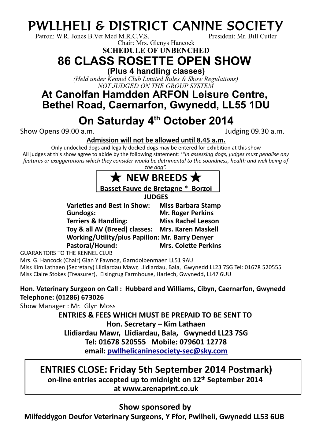 Pwllheli & District Canine Society