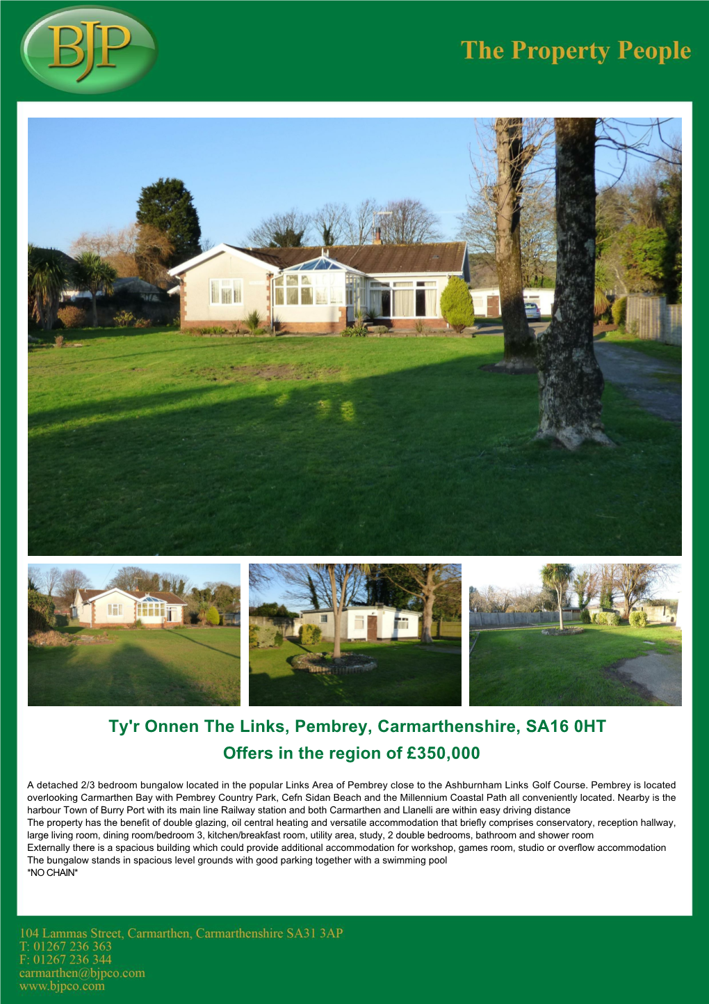 Offers in the Region of £350000 Ty'r Onnen the Links, Pembrey