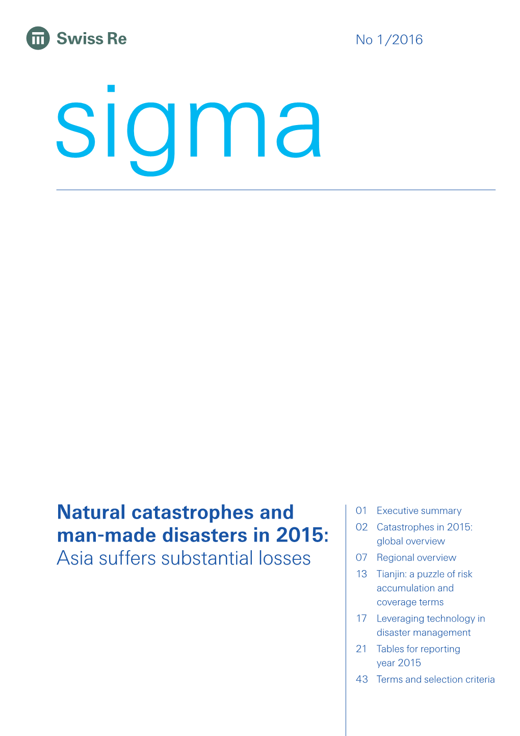 Natural Catastrophes and Man-Made Disasters in 2015