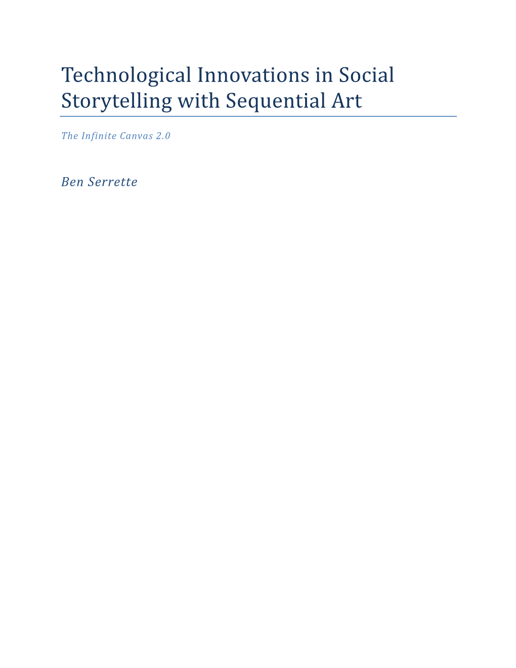 Technological Innovations in Social Storytelling with Sequential Art