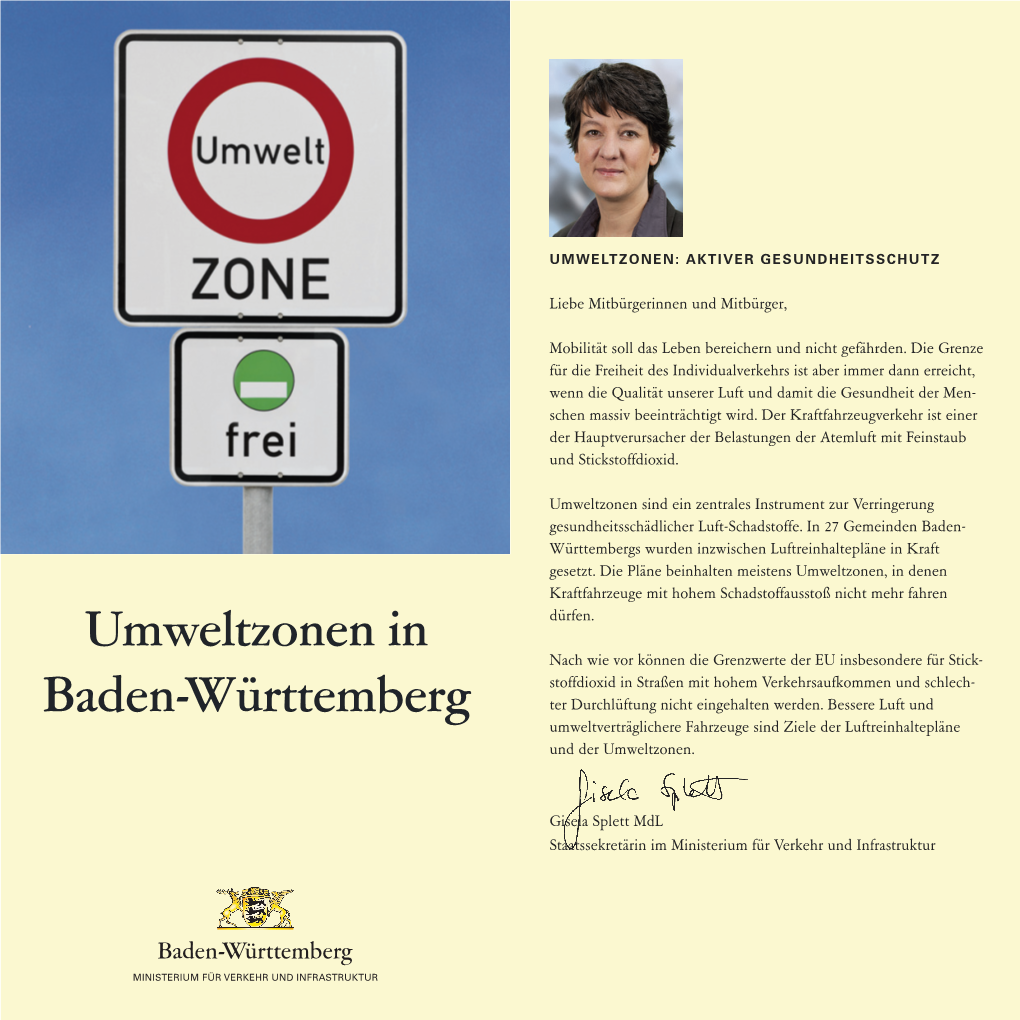 Umweltzonen in Baden-Württemberg