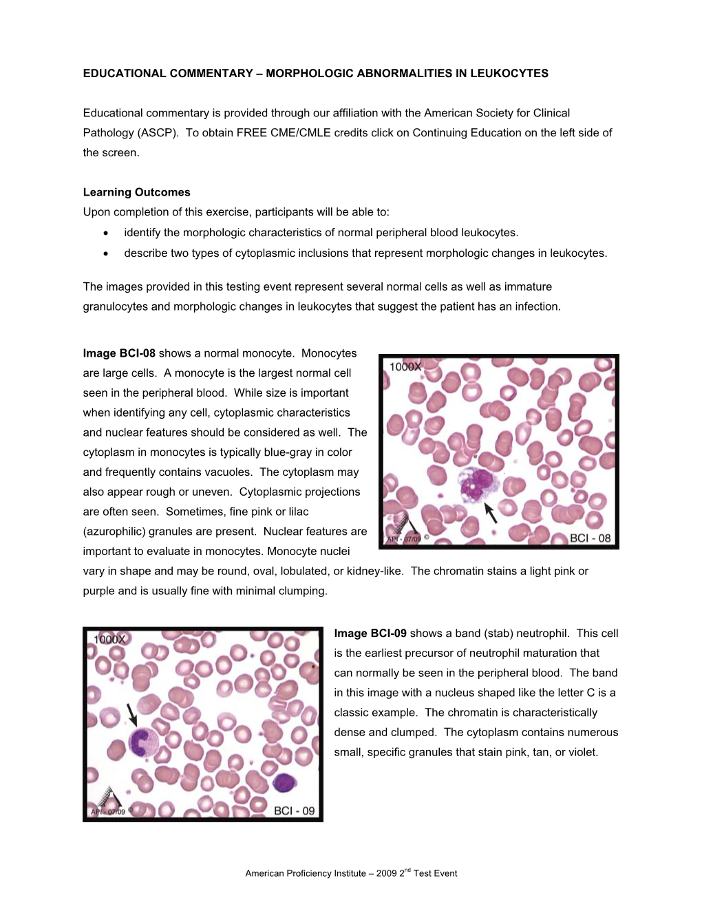 Educational Commentary – Morphologic Abnormalities in Leukocytes