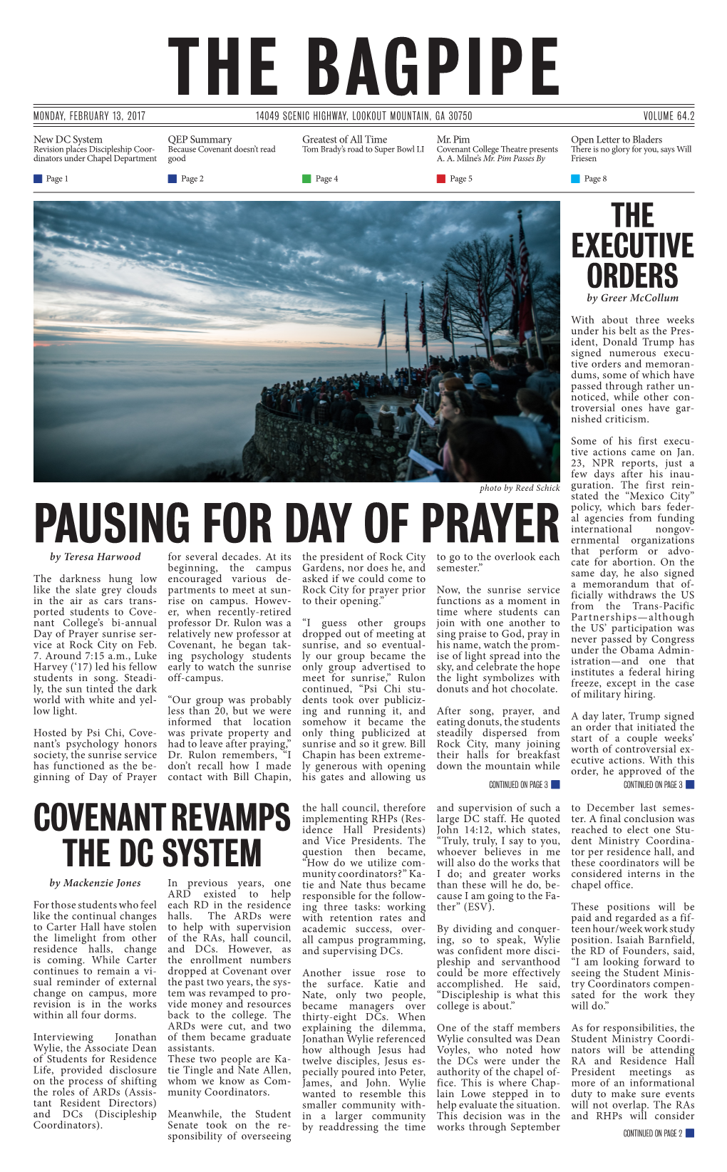 PAUSING for DAY of PRAYER Ernmental Organizations That Perform Or Advo- by Teresa Harwood for Several Decades