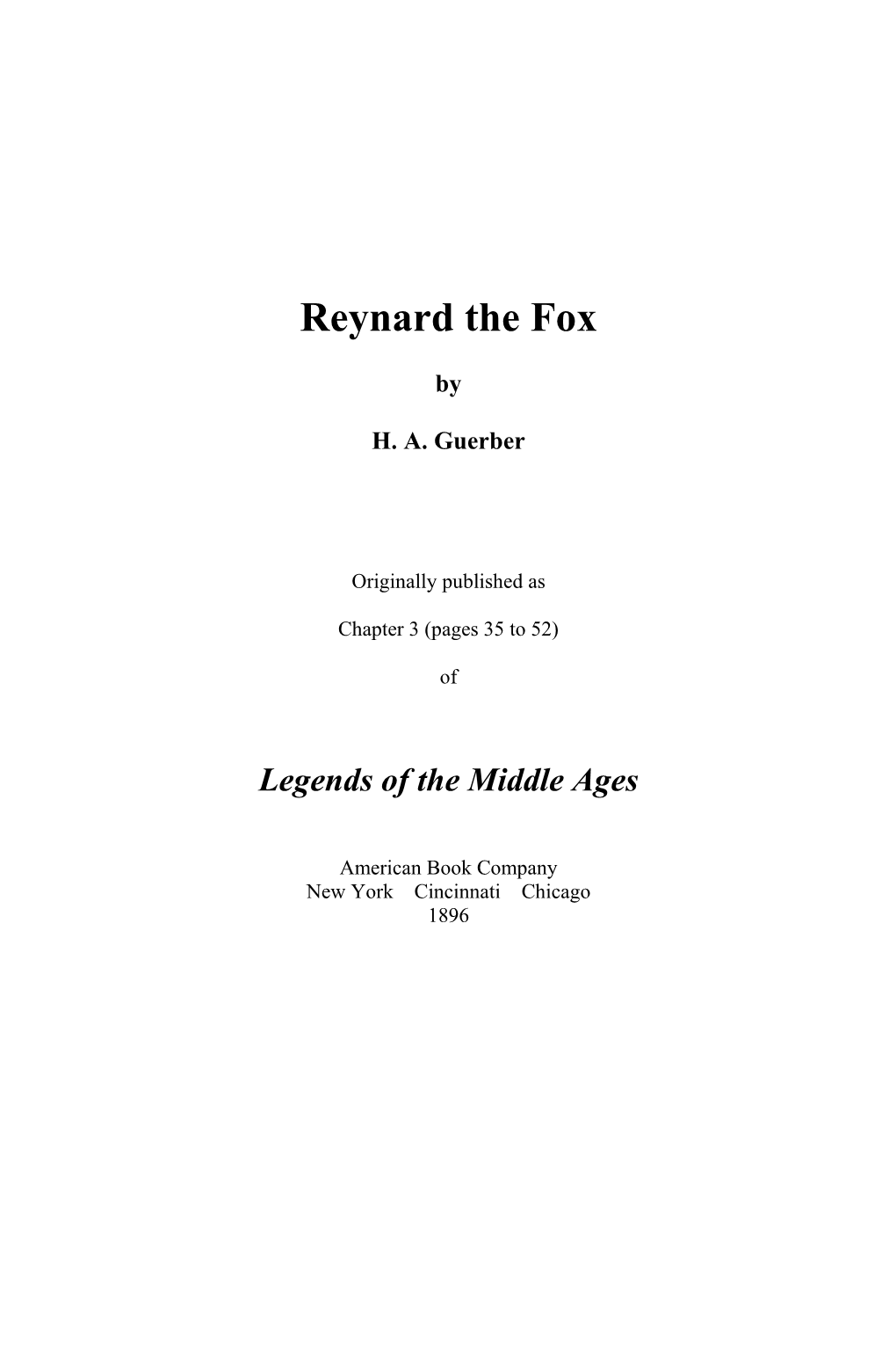 Reynard the Fox