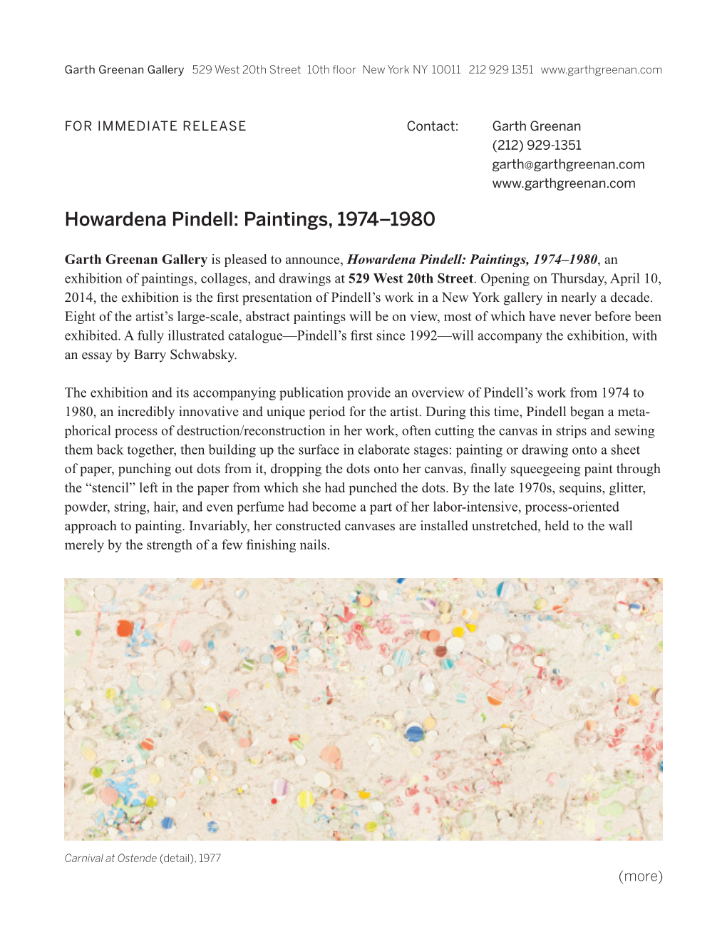 Howardena Pindell: Paintings, 1974–1980