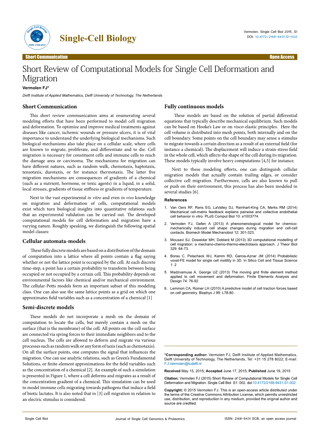 Short Review of Computational Models