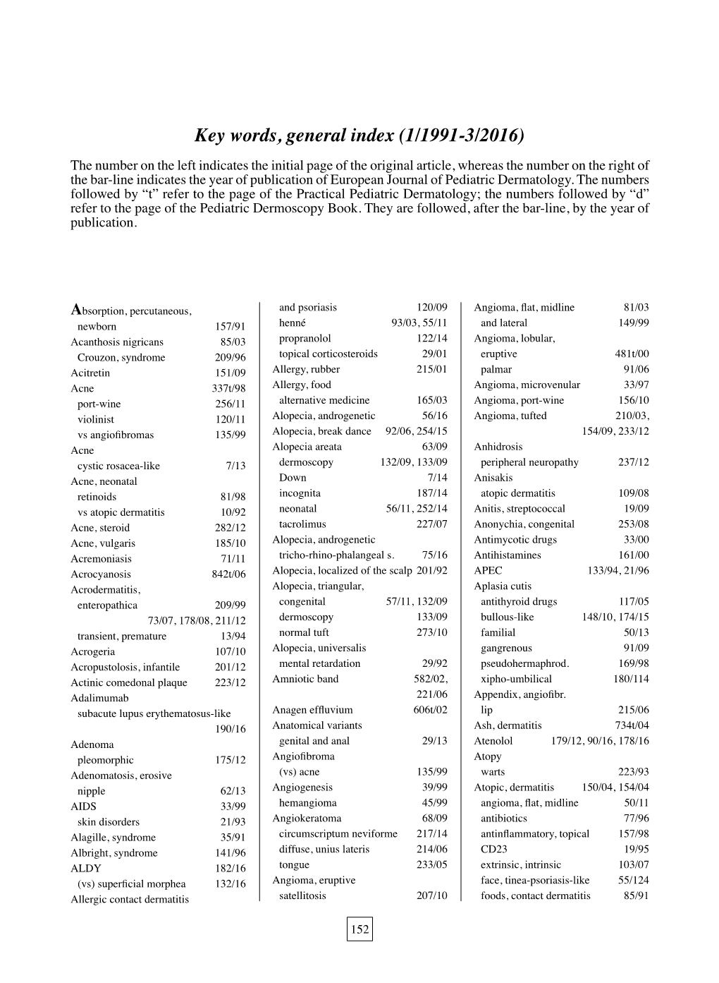 Key Words, General Index