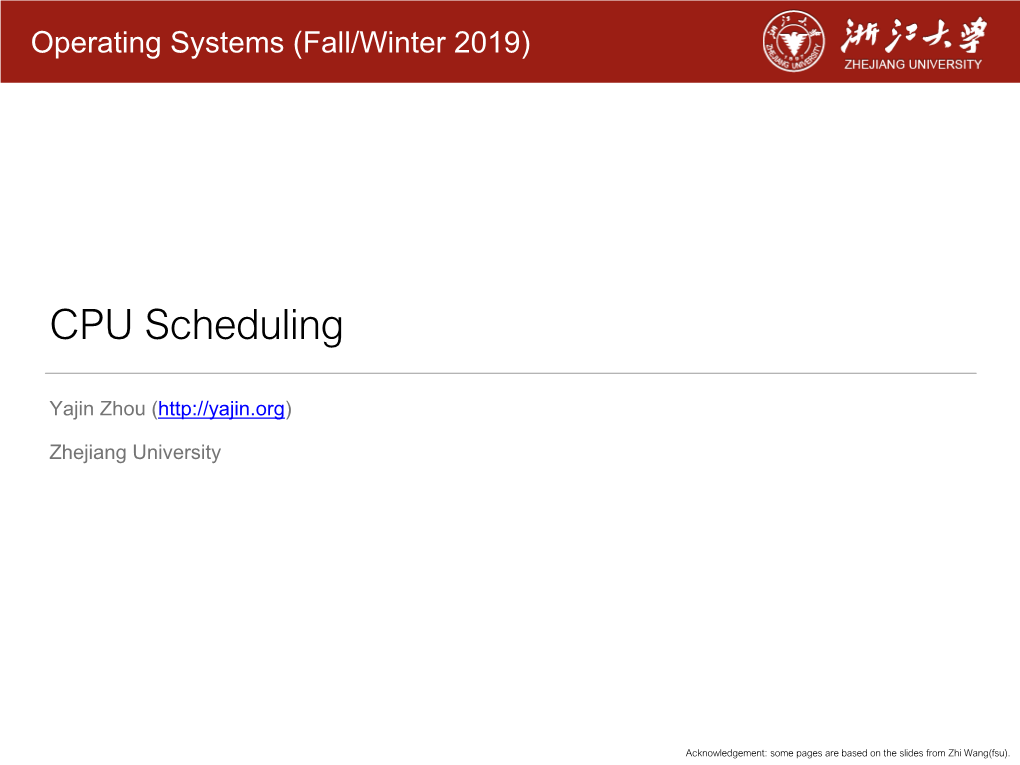 CPU Scheduling