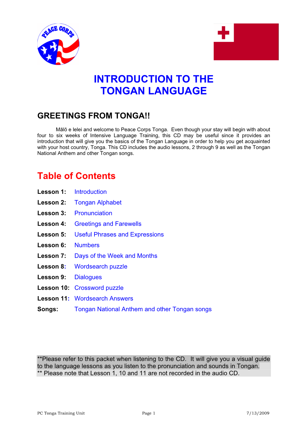 Introductory Material