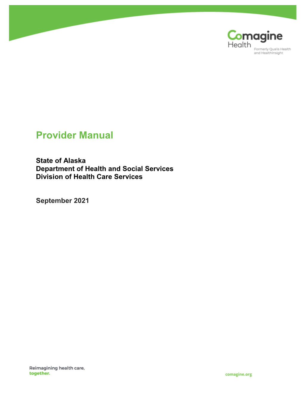 Alaska Medicaid Provider Manual