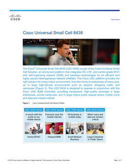Cisco Universal Small Cell 8438 Data Sheet