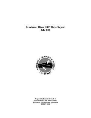 Penobscot River 2007 Data Report July 2008