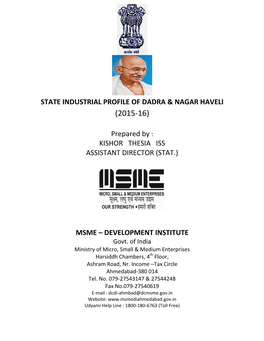 State Industrial Profile of Dadra & Nagar
