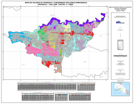 Mapa De Valores De Terrenos Y Condominios Por Zonas Homogéneas Provincia 1 San José Cantón 13 Tibás