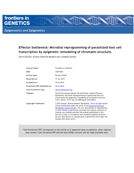 Microbial Reprogramming of Parasitized Host Cell