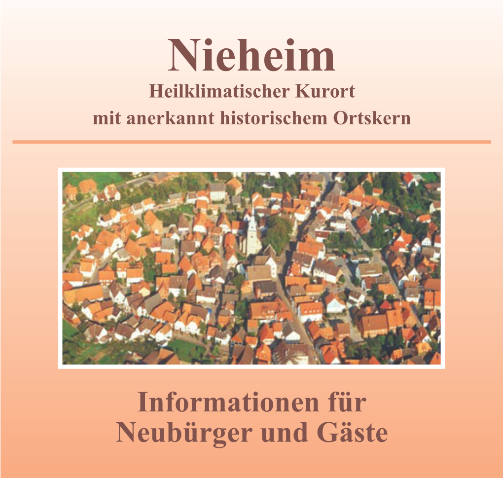 Nieheim Heilklimatischer Kurort Mit Anerkannt Historischem Ortskern