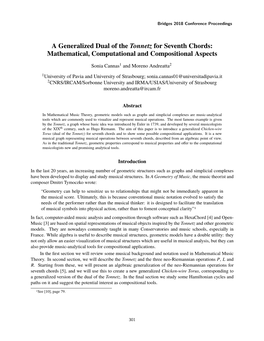 A Generalized Dual of the Tonnetz for Seventh Chords: Mathematical, Computational and Compositional Aspects