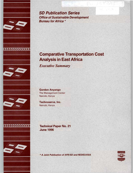 SD Publication Series Comparative Transportation Cost Analysis In