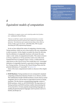 8 Equivalent Models of Computation