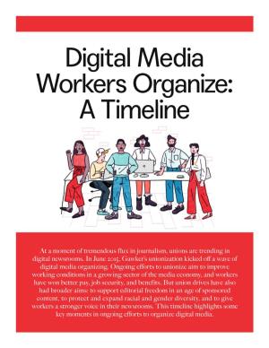 Digital Media Workers Organize: a Timeline
