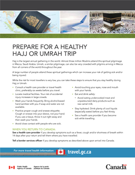 Prepare for a Healthy Hajj Or Umrah Trip