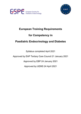 ETR Ped Endocrinology ESPE Approved 24April2021 FINAL