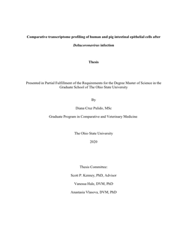 Comparative Transcriptome Profiling of Human and Pig Intestinal Epithelial Cells After