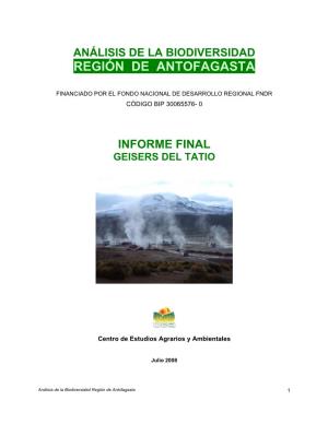 Análisis De La Biodiversidad Región De Antofagasta 1
