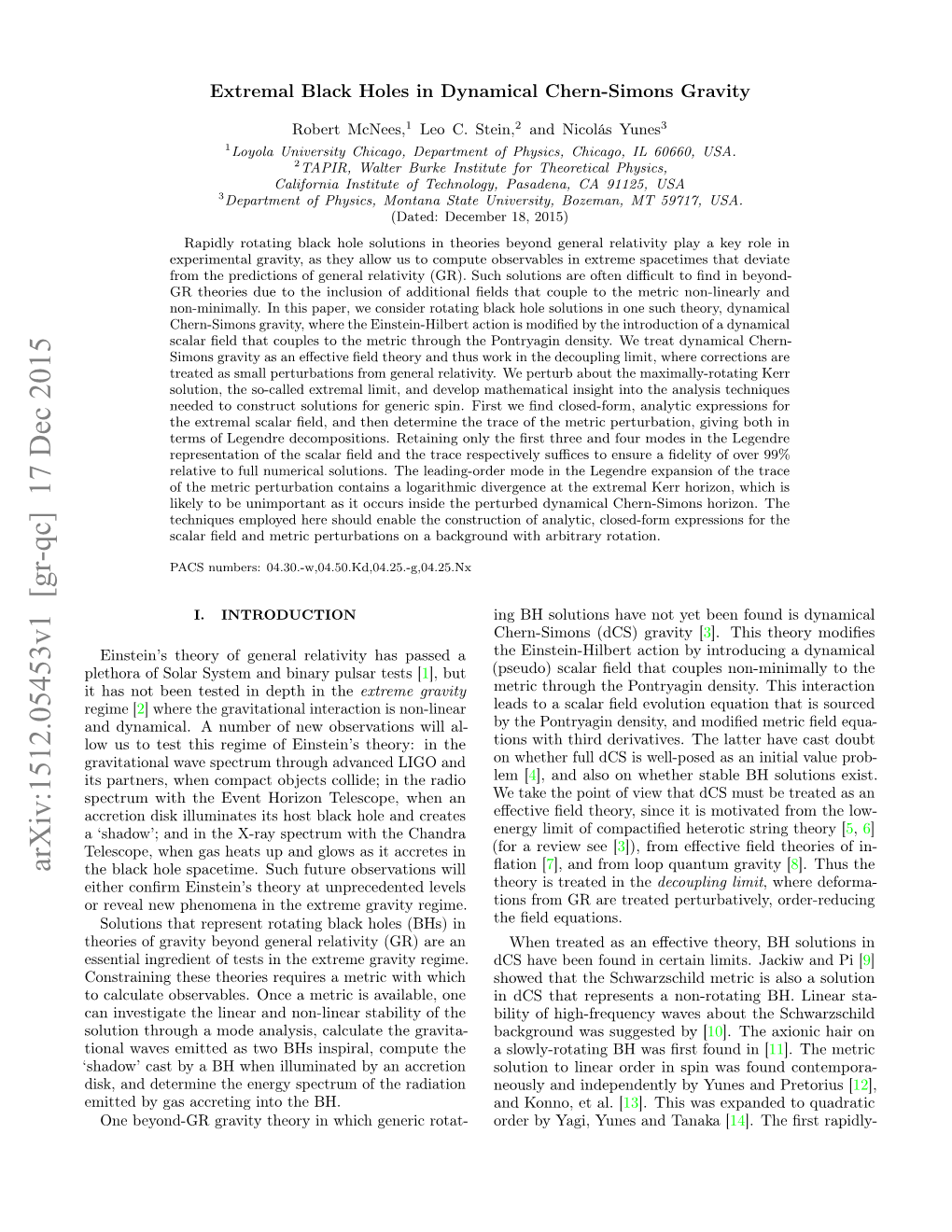 Arxiv:1512.05453V1 [Gr-Qc] 17 Dec 2015 the Black Hole Spacetime