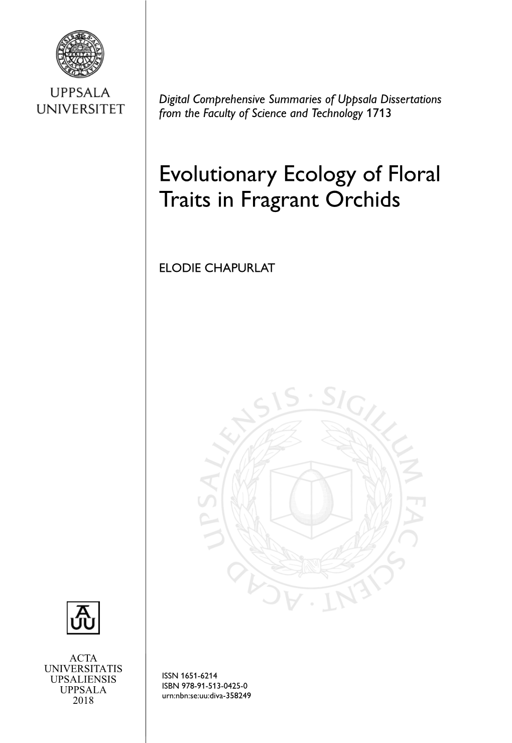 Evolutionary Ecology of Floral Traits in Fragrant Orchids