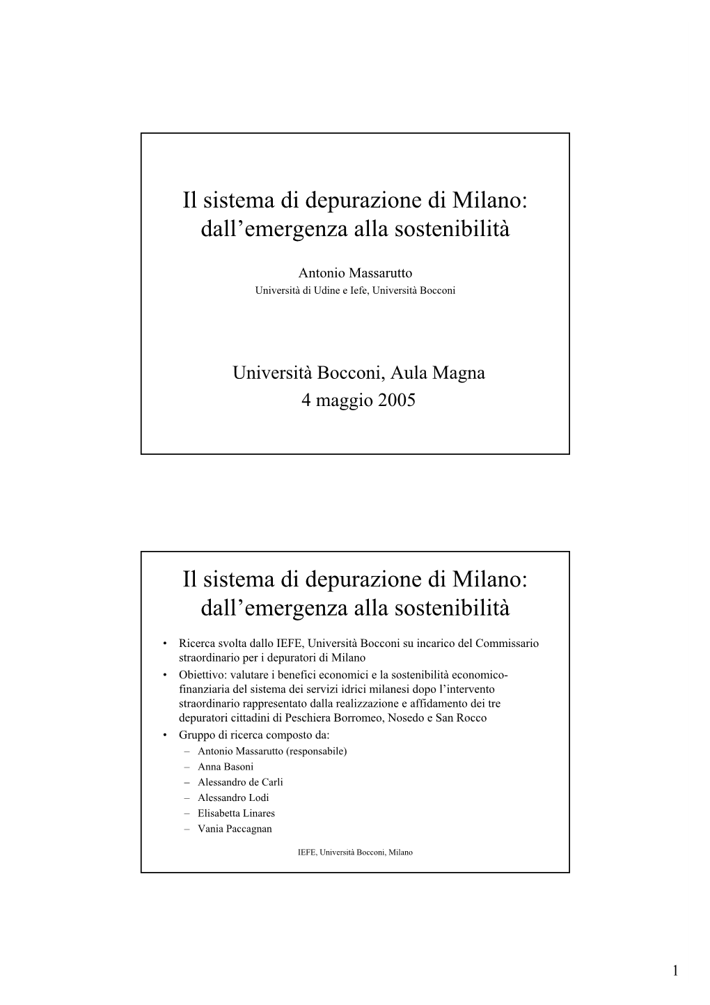 Dall'emergenza Alla Sostenibilità Il Sistema Di Depurazione Di Milano