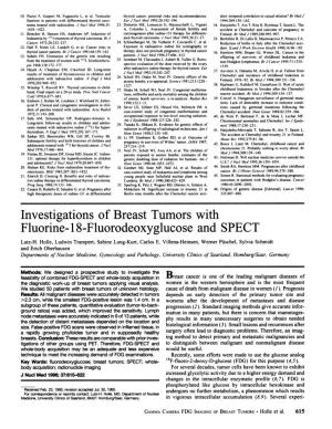 Investigations of Breast Tumors Withfluorine