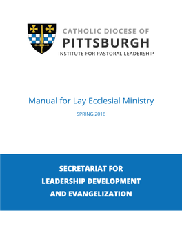 Manual for Lay Ecclesial Ministry