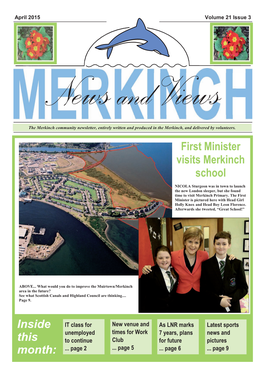 First Minister Visits Merkinch School