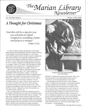 The Marian Library Newsletter, #37 ), Have Devoted Entire Issues to Mary