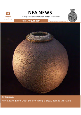NPA NEWS Free to the Magazine of the Northern Potters Association Members July - August 2013
