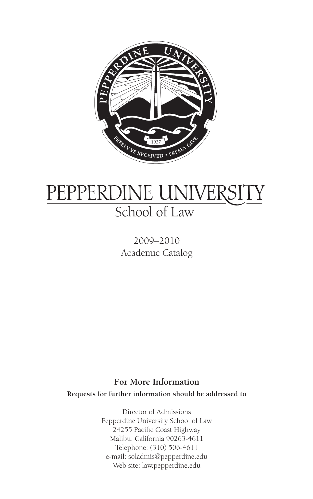 2009–2010 Academic Catalog