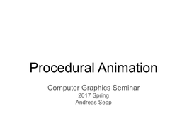 Procedural Animation